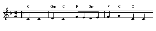 Pachpi - staff notation