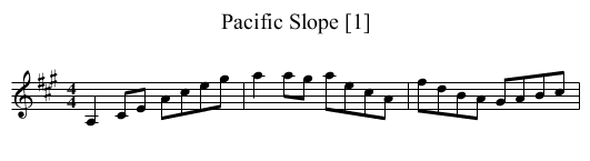 Pacific Slope [1] - staff notation