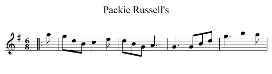 Packie Russell's - staff notation