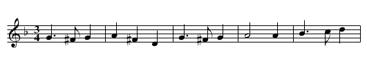 Packington's Pound - staff notation