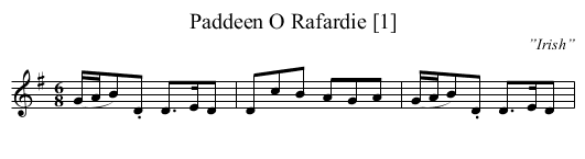 Paddeen O Rafardie [1] - staff notation