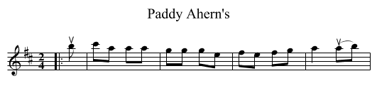Paddy Ahern's - staff notation
