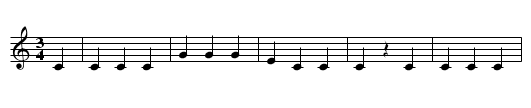 Paddy Backwards - staff notation