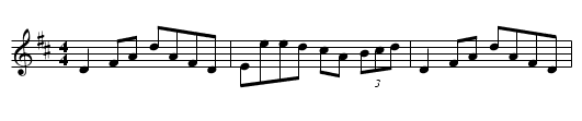 Paddy Bartley's - staff notation
