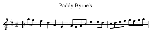 Paddy Byrne's - staff notation