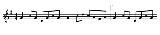 Paddy Canny's - staff notation