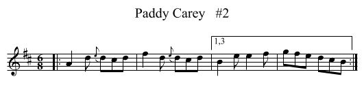 Paddy Carey   #2 - staff notation