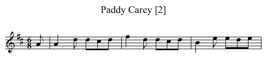 Paddy Carey [2] - staff notation