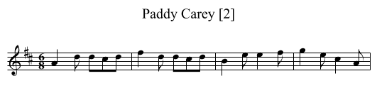 Paddy Carey [2] - staff notation