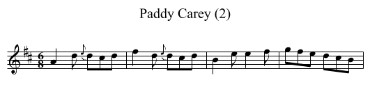 Paddy Carey (2) - staff notation