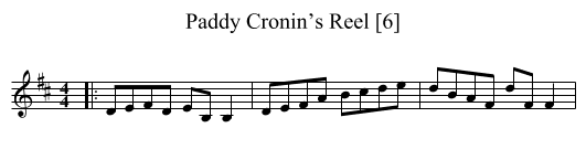 Paddy Cronin’s Reel [6] - staff notation