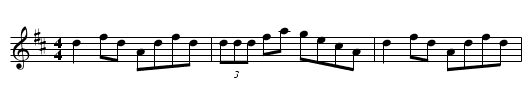 Paddy Cronin's - staff notation