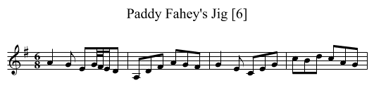 Paddy Fahey's Jig [6] - staff notation