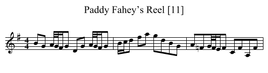 Paddy Fahey’s Reel [11] - staff notation
