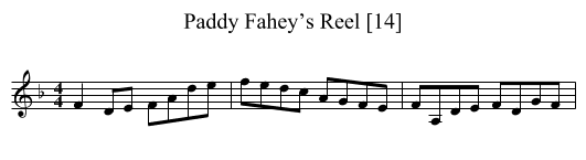 Paddy Fahey’s Reel [14] - staff notation