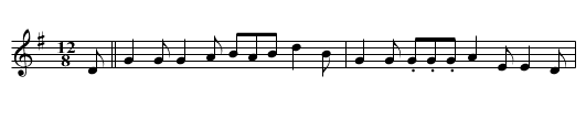 Paddy Fitz's Slide - staff notation