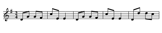 Paddy Godden's Lancers Chain Away - staff notation