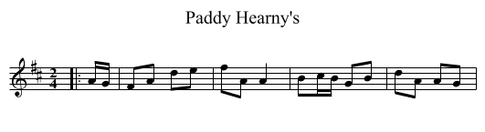 Paddy Hearny's - staff notation