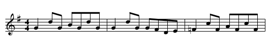 Paddy Kelly's (E) - staff notation
