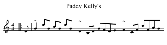 Paddy Kelly's - staff notation