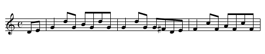 Paddy Kelly's - staff notation