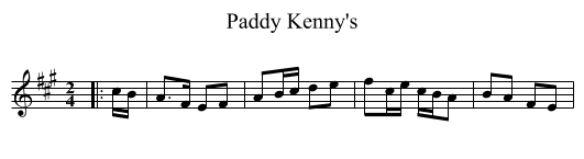 Paddy Kenny's - staff notation