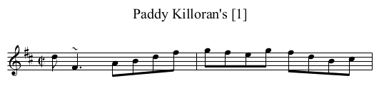 Paddy Killoran's [1] - staff notation