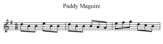 Paddy Maguire - staff notation