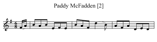 Paddy McFadden [2] - staff notation