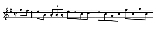 Paddy Miles' Fricassee - staff notation
