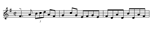 Paddy Murphy's Wife - staff notation