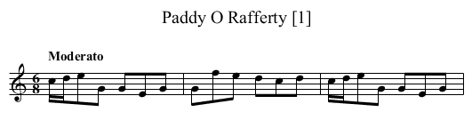 Paddy O Rafferty [1] - staff notation
