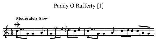 Paddy O Rafferty [1] - staff notation
