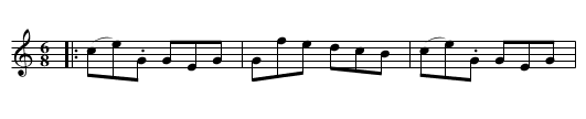 Paddy O Raffity - staff notation
