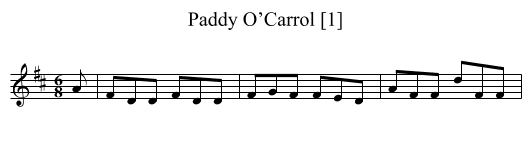 Paddy O’Carrol [1] - staff notation
