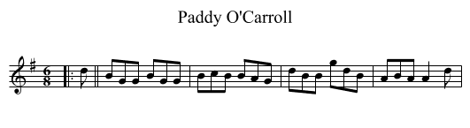 Paddy O'Carroll - staff notation