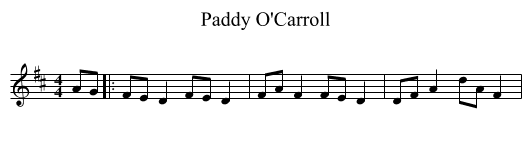 Paddy O'Carroll - staff notation