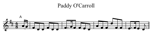 Paddy O'Carroll - staff notation