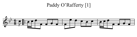 Paddy O’Rafferty [1] - staff notation