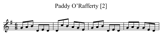 Paddy O’Rafferty [2] - staff notation