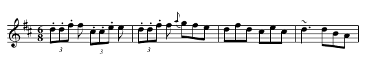 Paddy O'Rafferty [2] - staff notation