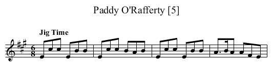 Paddy O'Rafferty [5] - staff notation