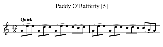 Paddy O’Rafferty [5] - staff notation