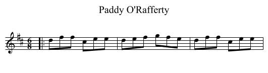 Paddy O'Rafferty - staff notation