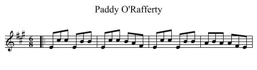 Paddy O'Rafferty - staff notation