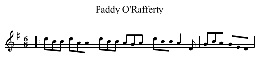 Paddy O'Rafferty - staff notation