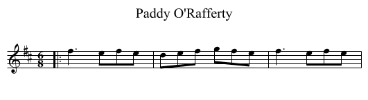 Paddy O'Rafferty - staff notation