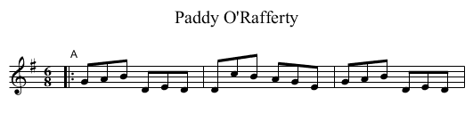 Paddy O'Rafferty - staff notation