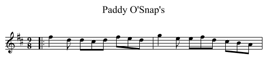 Paddy O'Snap's - staff notation