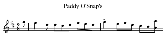 Paddy O'Snap's - staff notation